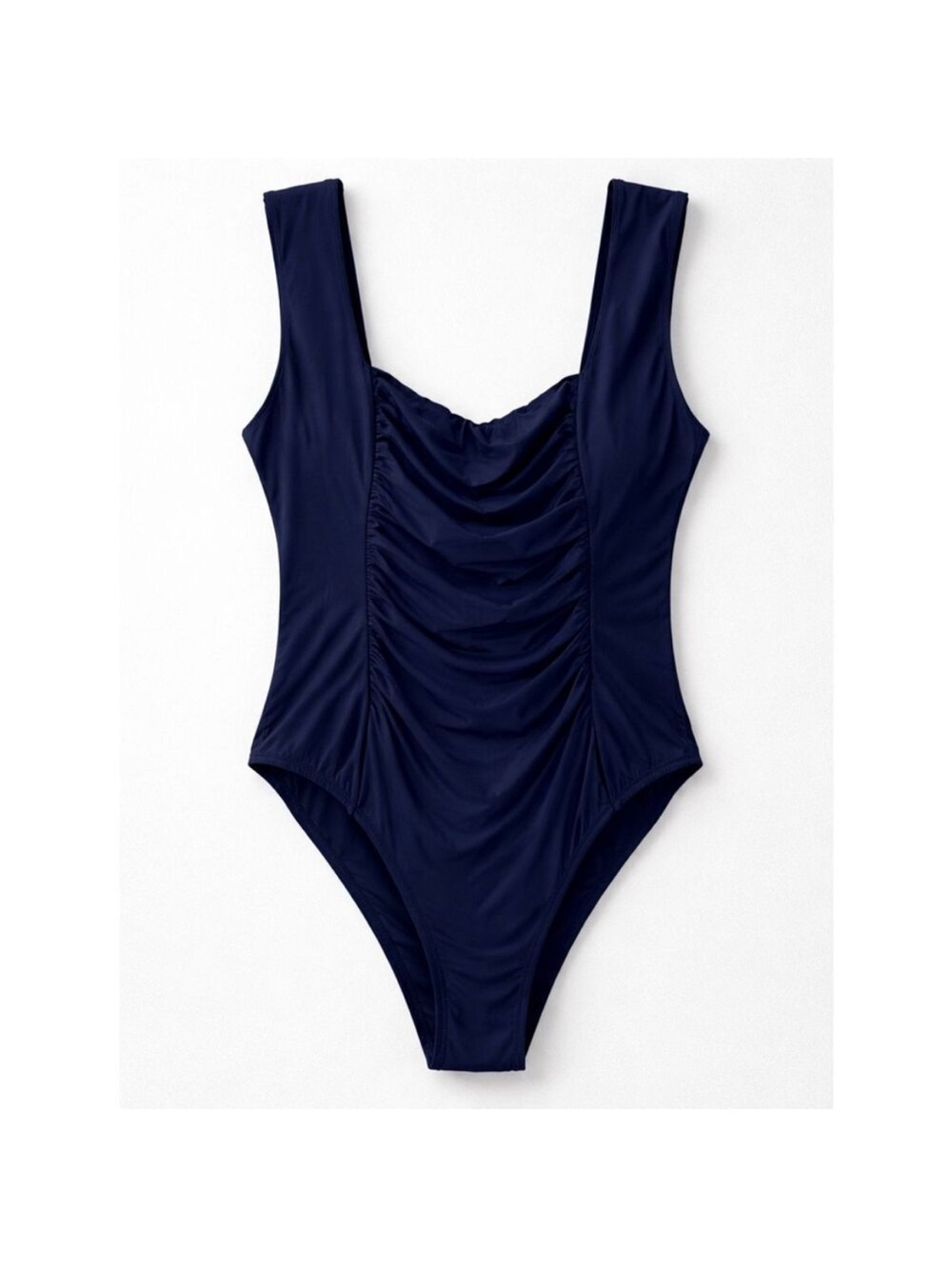 J. Crew Navy One-Piece Swimsuit with Ruched Detail